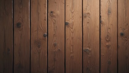 Naklejka premium Dark brown wooden plank background, wallpaper. Old grunge dark textured wooden background, top view brown pine wood paneling. Textured surface with knots, lines. Wood texture design.