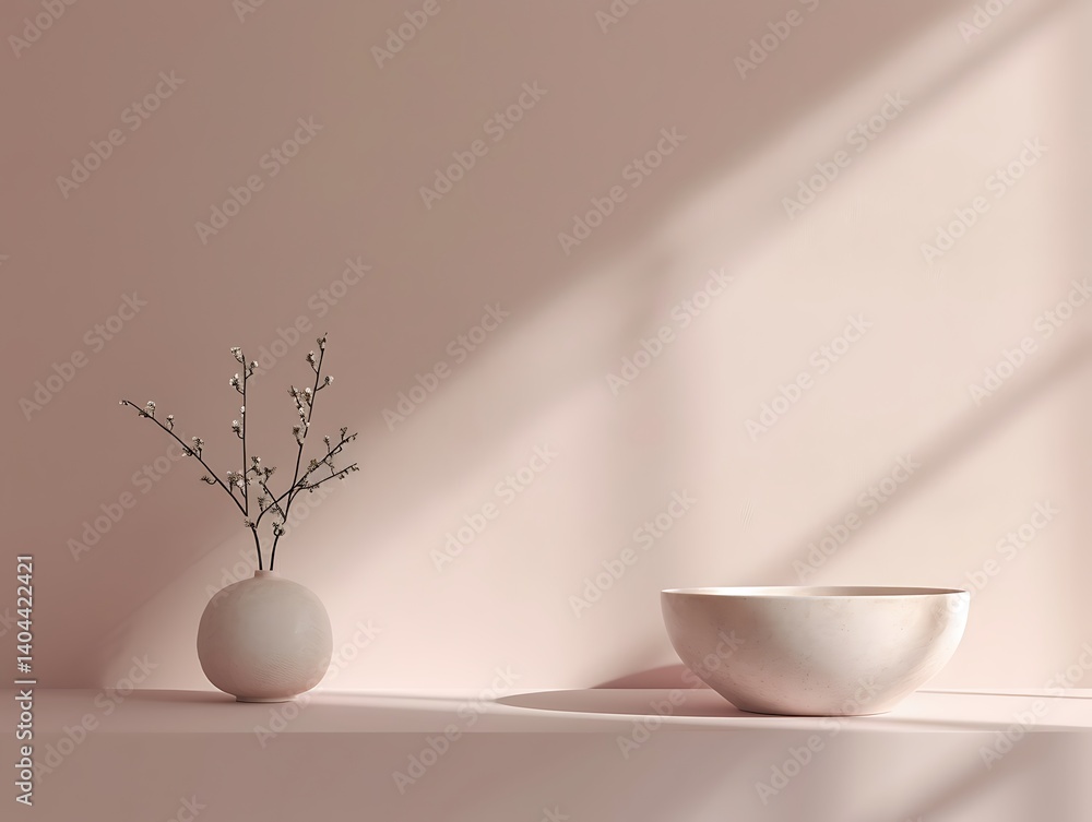 Poster minimalist ceramic glaze texture background with smooth glossy surface and subtle light refraction, 