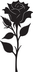 Rose silhouette Vectors art illustration
