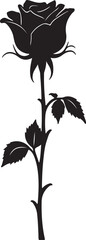 Rose silhouette Vectors art illustration
