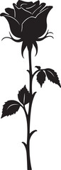 Rose silhouette Vectors art illustration
