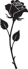 Rose silhouette Vectors art illustration

