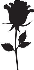 Rose silhouette Vectors art illustration
