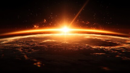 Sunrise from Space: A Celestial Dawn