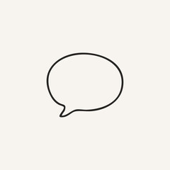 vector illustration of chat balloon element with one line style © GStudio