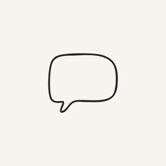 vector illustration of chat balloon element with one line style