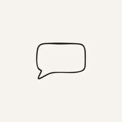 vector illustration of chat balloon element with one line style © GStudio
