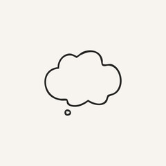 vector illustration of chat balloon element with one line style © GStudio