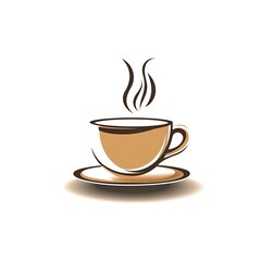 Obraz premium Abstract Coffee Cup Logo