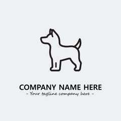 Dog illustration black and white for logo company vector image
