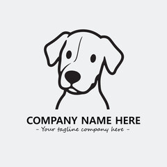 Dog illustration black and white for logo company vector image

