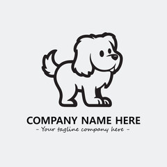 Obraz premium Dog illustration black and white for logo company vector image 