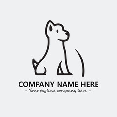 Dog illustration black and white for logo company vector image

