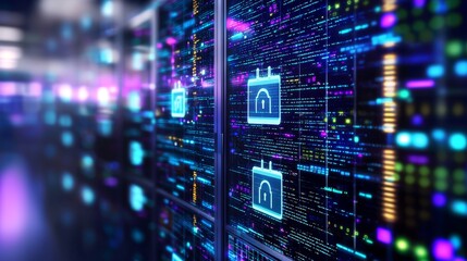 Obraz premium Blending Technology and Cyberspace for Secure Networks