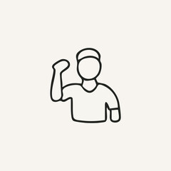 vector illustration of soccer elements in one line style