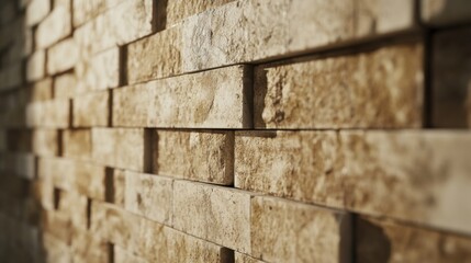 Bricklayer building an exterior wall for a commercial complex. Featuring skill and durability