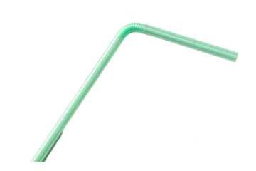 green drinking straw