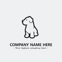 Obraz premium Dog illustration black and white for logo company vector image 