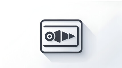 Fototapeta premium Skip advertisement icon, Media player icon, vector on white background. Skip ads symbol, icon. Skip icon for your web site design, logo, app, UI, UX. Vector illustration.