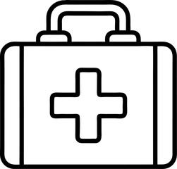 first aid kit icon on white background