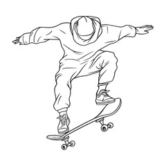 Astronaut Skateboarding in Space Suit