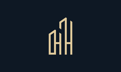 HH real estate creative monogram logo design