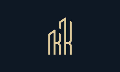 KK real estate creative monogram logo design