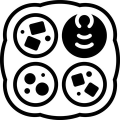 khanom khrok solid line icon