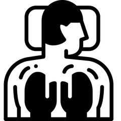 massage solid line icon