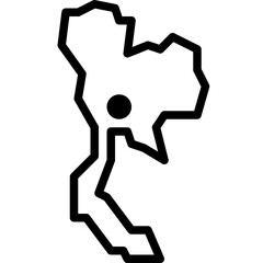 thailand solid line icon