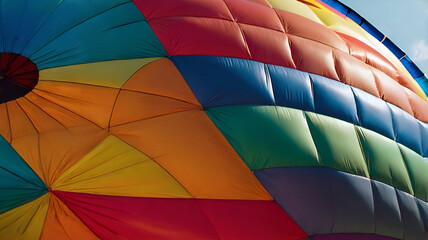 Abstract Background, View Inside Bright Colorful Hot Air Balloon Dome, background 