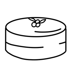 cake birthday food dessert party icons set vector