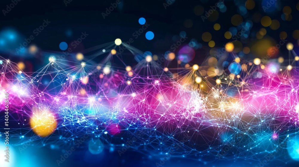 Poster visually striking abstract network structure
