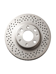 High-performance brake disc action automotive workshop cutout background detail-oriented environment close-up viewpoint