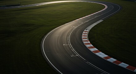 Golden Hour on the Track AI Generated