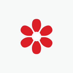 Abstract Flower Icon, symbol fully editable vector template