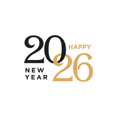 Elegant happy new year 2026 typography