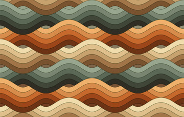 Wave seamless pattern design, Japanese and Chinese style concept