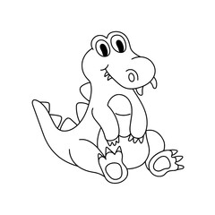 happy crocodile