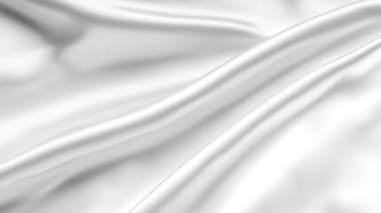 A close-up view of flowing white silk fabric.
