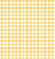 Seamless yellow Gingham Check Pattern. Textile design of textured plaid. Checkered fabric pattern swatch for print, tartan, gift wrap, textiles, checkered background for tablecloth. Stripes crossed