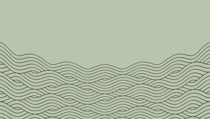 Flat pattern design, Water wave in traditional oriental Chinese and Japanese style