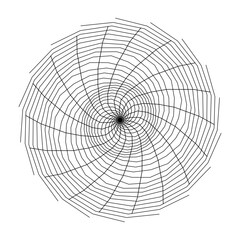 Obraz premium Abstract black and white spiral pattern creating a hypnotic or vortex illusion. Simple and modern geometric design.