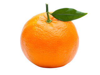 Fresh Juicy Orange with Leaf – High-Quality Citrus Fruit Image
