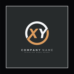 Abstract Letter XY Logo - Initial Monogram Template for Alphabet X and Y