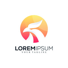 Abstract eagle logo design