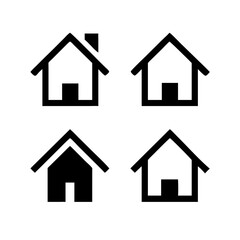 Houses icons set. Real estate. Web home icon for apps and websites. Collection home icons. House symbol. Set of Houses Icons or symbols Vector fully editable file.