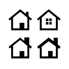 Houses icons set. Real estate. Web home icon for apps and websites. Collection home icons. House symbol. Set of Houses Icons or symbols Vector fully editable file.