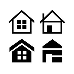 Houses icons set. Real estate. Web home icon for apps and websites. Collection home icons. House symbol. Set of Houses Icons or symbols Vector fully editable file.