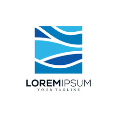 Abstract wave logo design